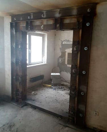 Усиление проемов в несущих стенах